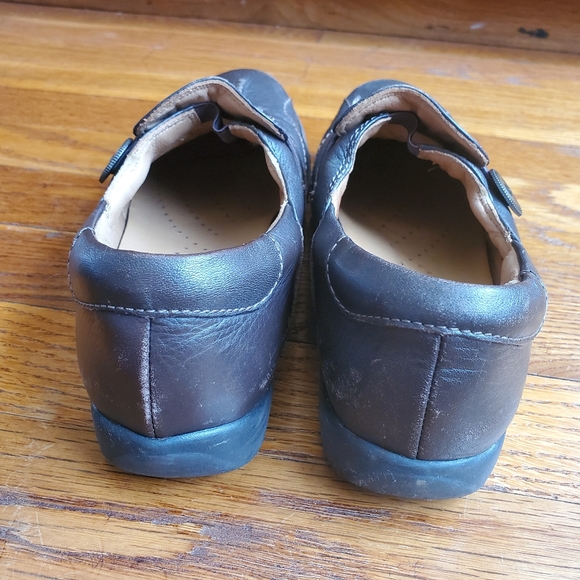 Clarks Unstructured UnLoop Leather Clogs Slip On Flats Shoes Brown Size 7 - Picture 10 of 11